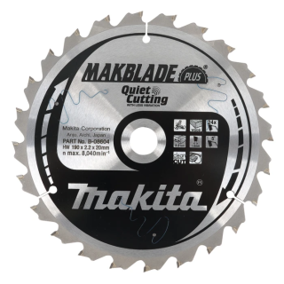 Пиляний диск Makita MAKBlade Plus: дерево 190 мм 24 зубів B-08604