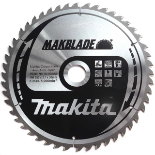 Пиляльний диск Makita MAKBlade по дереву 255x30мм x 48 зуб, B-08888