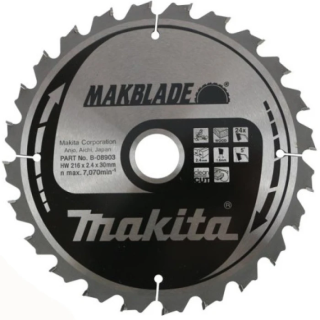 Пиляльний диск Makita MAKBlade по дереву 216x30мм x 24 зуб, B-08903