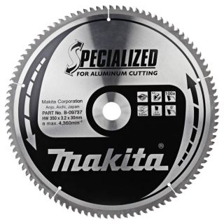 B-09737 MAKITA Пиляльний диск по алюмінію 350х30 мм, 100 зубів