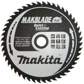 Пиляльний диск Makita MAKBlade Plus: дерево 260 мм 48 зубів B-09824