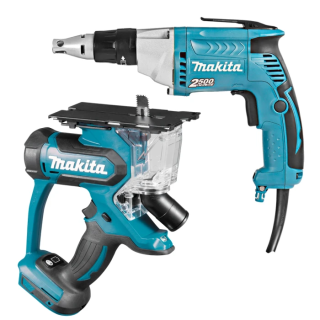 Набор инструмента Makita аккумуляторная ножовка по гипсокартону DSD180Z и шуруповерт по гипсокартону FS2300
