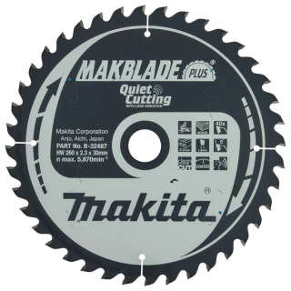 Пиляльний диск по деревині MAKBlade PLUS Makita 260x30 мм 40T
