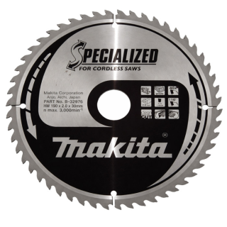 Пиляльний диск по деревині Makita для акум. пил SPECIALIZED 190x30 мм 40T