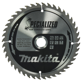 Пиляльний диск Makita для акум. пил SPECIALIZED: дерево 165x20 мм 44T