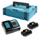 Комплект аккумуляторов LXT Makita BL1815Nx2, DC18SD, Makpac1