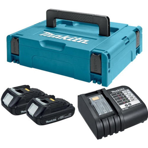 Комплект аккумуляторов LXT Makita BL1815Nx2, DC18SD, Makpac1