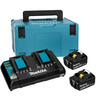 Комплект аккумуляторов LXT Makita BL1850Bx2, DC18RD, Makpac