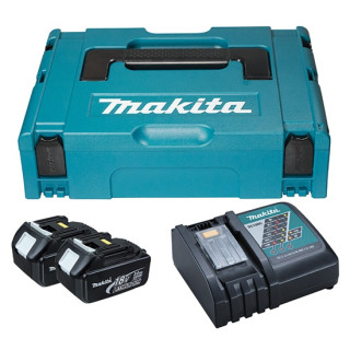 Комплект аккумуляторов Makita серии LXT (BL1830Bx2, DC18RC, Makpac 1