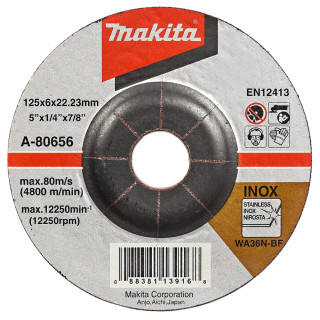 Шліфувальний диск по нержавіючій сталі Makita 125 мм 36N
