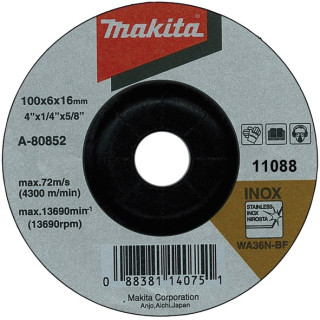 Шліфувальний диск Makita для нержавіючої сталі 150x6x22,23 INOX