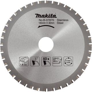 Пильный диск Makita SPECIALIZED6 для стали и нержавеющей стали, 185×30 мм, 40Т