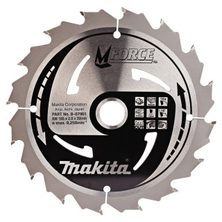Пиляльний диск MForce: дерево Makita 165 мм 16 зубів