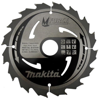 Пиляльний диск MForce: дерево Makita 180 мм 16 зубів