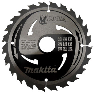 Пиляльний диск MForce: дерево Makita 170 мм 24 зуба
