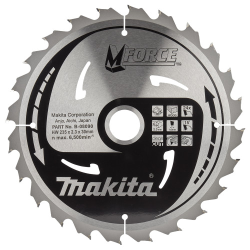 Пиляльний диск MForce: дерево Makita 235 мм 24 зуба