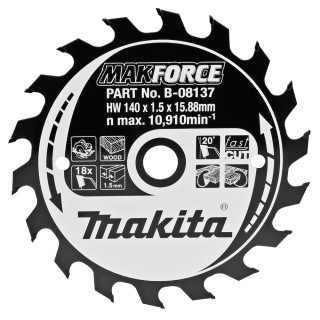 Пиляльний диск MAKForce: дерево Makita 140 мм 18 зубів
