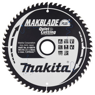 Пильный диск MAKBlade Plus: для дерева, Makita , 216 мм, 60 зубьев