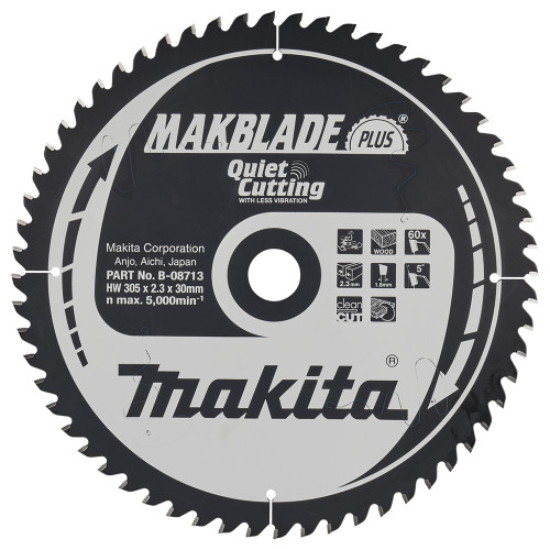 Пиляльний диск MAKBlade Plus: дерево Makita 305 мм 60 зубів