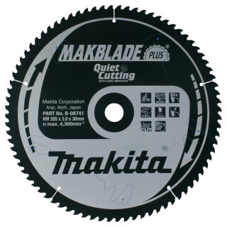 Пиляльний диск MAKBlade Plus: дерево Makita 355 мм 80 зубів