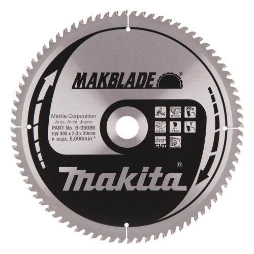 Пильный диск MAKBlade: дерево Makita 305 мм, 80 зубьев