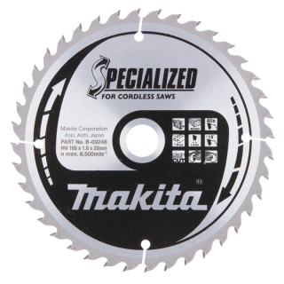 Пиляльний диск Makita для акум. пил SPECIALIZED: дерево 165x20 мм 40T