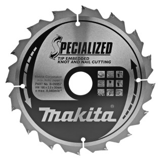 Пиляльний диск SPECIALIZED: дерево з цвяхами Makita 190 мм 16 зубів