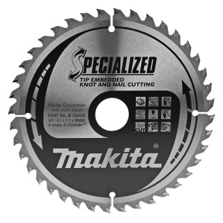 Пиляльний диск SPECIALIZED: дерево з цвяхами Makita 185x30 мм 40T