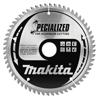 Пильный диск: алюминий, ламинат Makita 190×30 мм, 60 зубьев