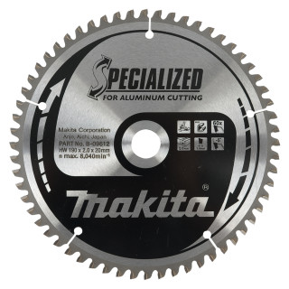 Пильный диск: алюминий, цветные металлы, ламинат Makita 190×30 мм, 60 зубьев