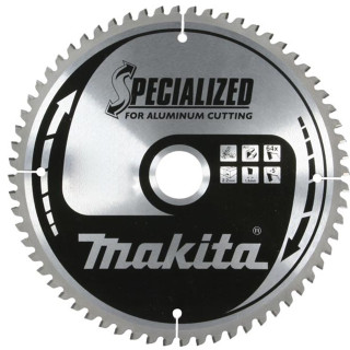 Пильный диск SPECIALIZED: алюминий, ламинат Makita 200×30 мм, 64 зубца