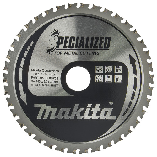 Пильный диск SPECIALIZED: сталь Makita 185×30 мм, 38 зубьев