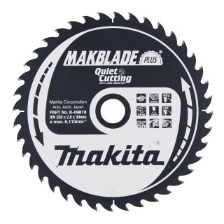 Пиляльний диск MAKBlade Plus: дерево Makita 250 мм 40 зубів