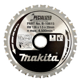 Пильный диск SPECIALIZED: сталь Makita 136×20 мм, 30 зубьев