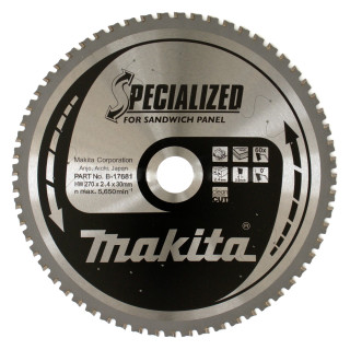 Пиляльний диск SPECIALIZED: сендвіч-панелі Makita 270х30 мм 60Т