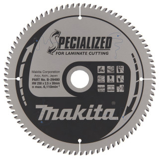 Пиляльний диск TCT: ламінат Makita 250х30 мм 84T