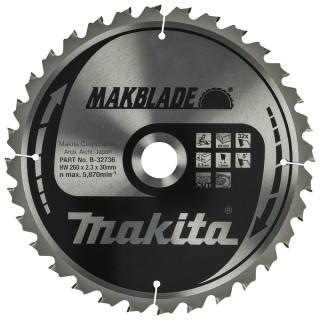 Пильный диск MAKBlade: для дерева, Makita , 260 мм, 32 зубца