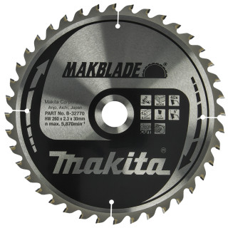 Пильный диск MAKBlade: дерево Makita 260x30 40T
