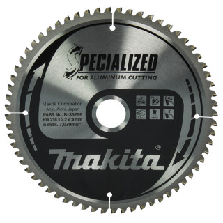 Пильный диск SPECIALIZED: алюминий, ламинат Makita 216×30 мм 64Т