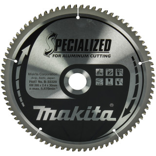 Пильный диск SPECIALIZED: алюминий, пластик, ламинат Makita 260×30 мм 80Т