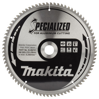 Пиляльний диск SPECIALIZED: алюміній, ламінат Makita 300х30 мм 80Т