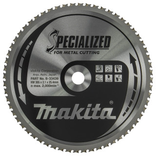 Пяляльний диск SPECIALIZED: сталь 305x25,4 мм 60T (B-33439) підходить Makita для LC1230N