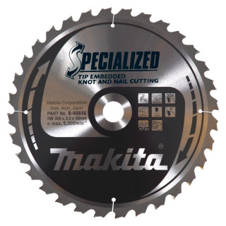 Пильный диск SPECIALIZED: дерево с гвоздями Makita 305x30 мм 32T