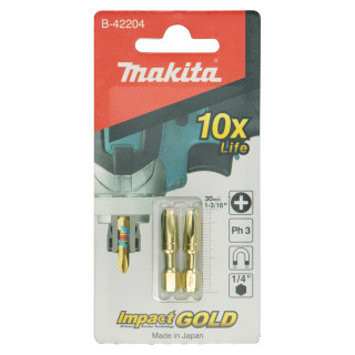 Торсіонна намагнічена біта Impact Gold, Makita PH3, 30 мм