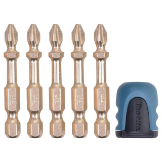 Набор ударных бит с магнитом Mag booster Makita PH2 (5 шт.)