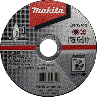 Тонкий отрезной диск Makita для алюминия 125x1,0 A60T, плоский