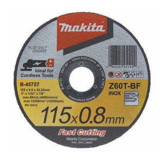 Отрезной диск из нержавеющей стали Makita 115 мм