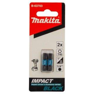 Біта Makita T40 25 мм Impact Black 2 шт