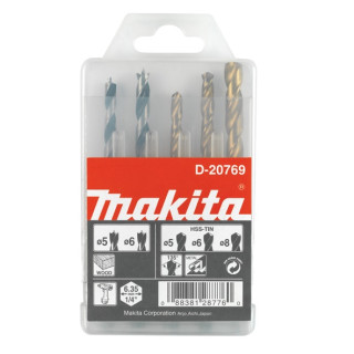 Набір свердел по металу та дереву Makita 5 шт