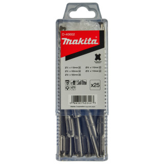 Набор сверл SDS-Plus, Makita B2S: Базовый — 2 режущие кромки, 25 шт.
